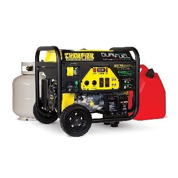 champion 7500 with propane and gas tank