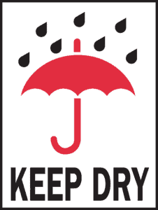 keep dry sign